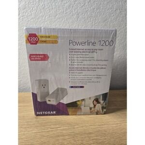 SEALED NEW Netgear Powerline 1200 Wired Ethernet Extension PLP1200